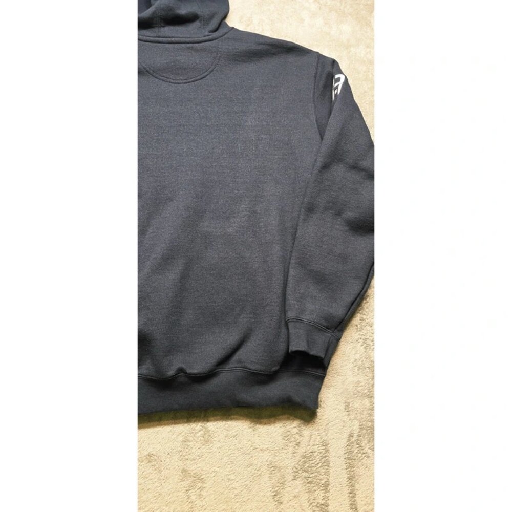 Carhartt Original Fit Hooded Sweatshirt Mens XL Navien Blue Logo Fleece - Picture 6 of 16